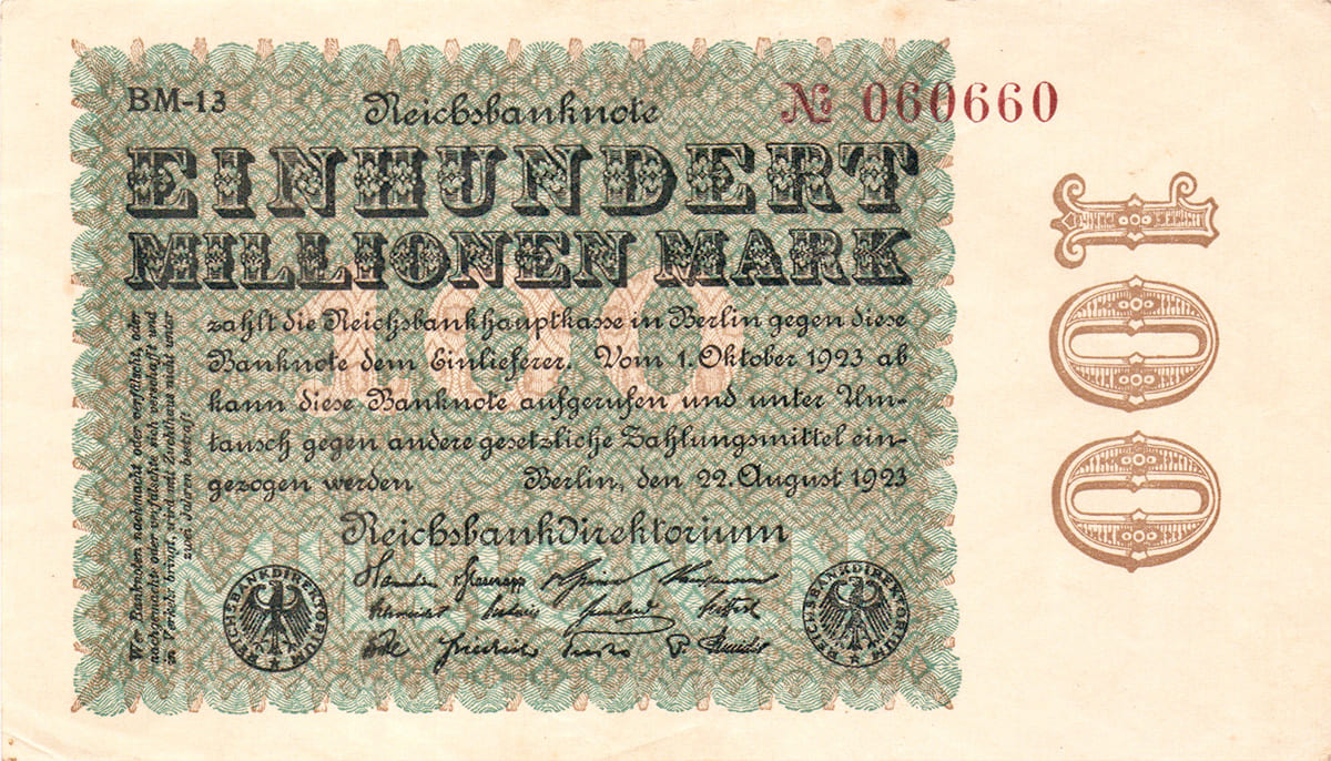 100 000 000 марок 1923 года Веймарской Республики