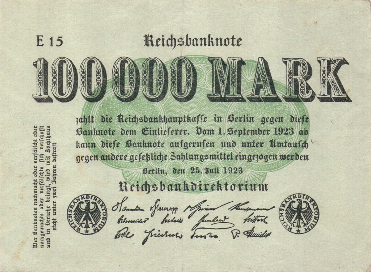 100 000 марок 1923 года Веймарской Республики