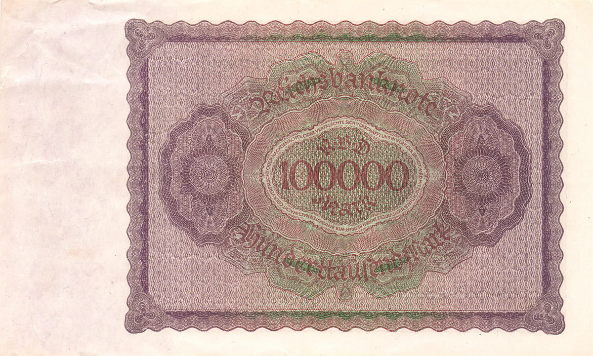 100 000 марок Веймарской Республики 1923