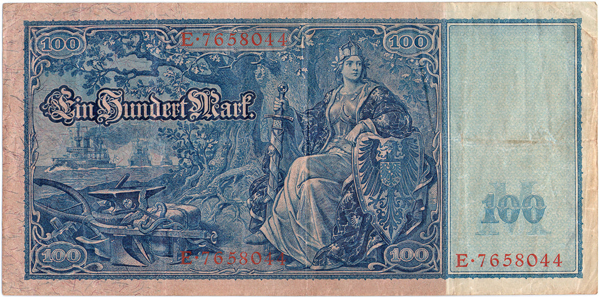 Кайзеровская Германия. 100 марок 21. April 1910.