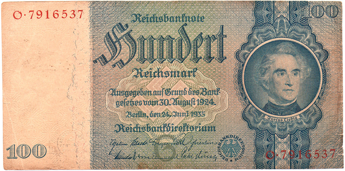 100 рейхсмарок Германии 1935 г.