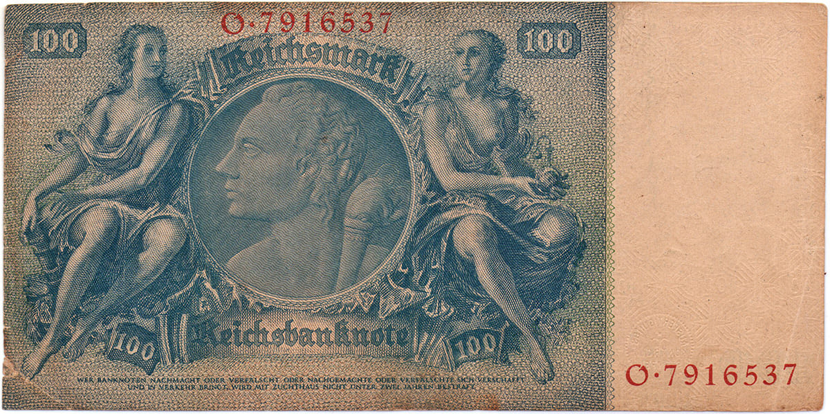 100 рейхсмарок Германии 1935