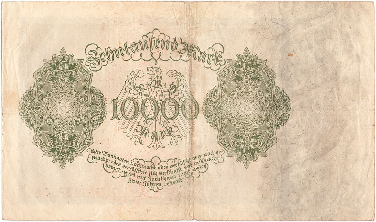 10 000 марок Веймарской Республики 1922