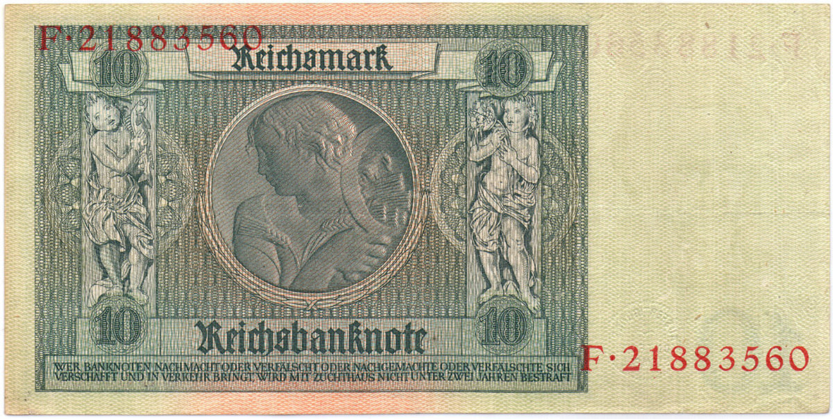 10 рейхсмарок Германии 1929