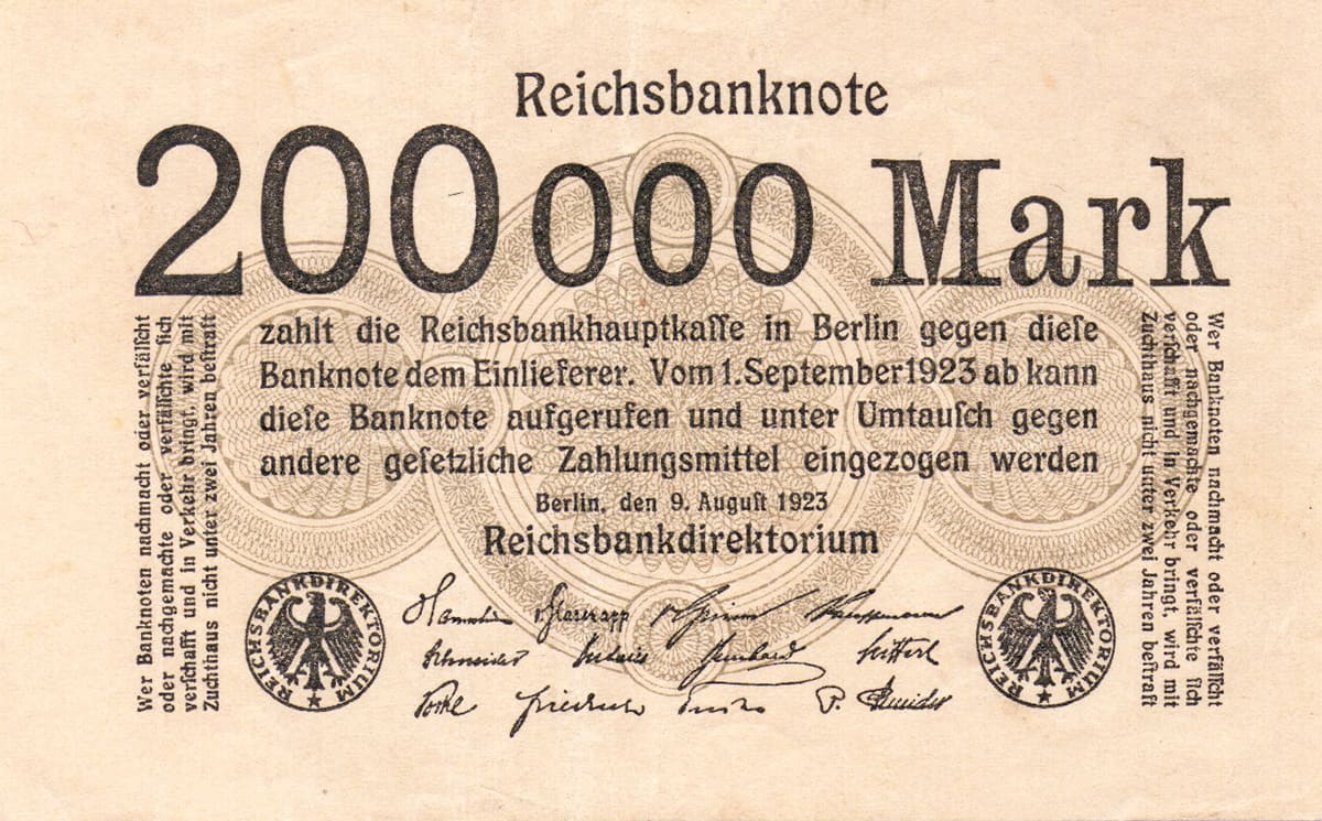 200 000 марок 1923 года Веймарской Республики