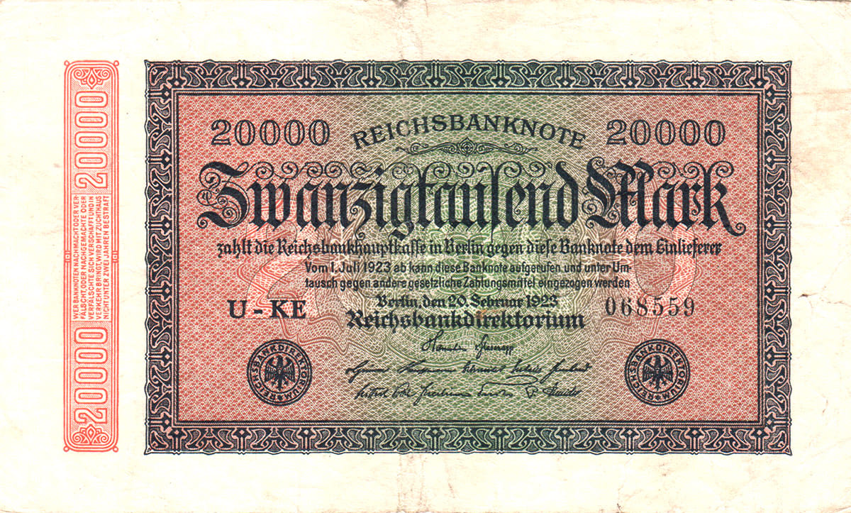20 000 марок 1923 года Веймарской Республики