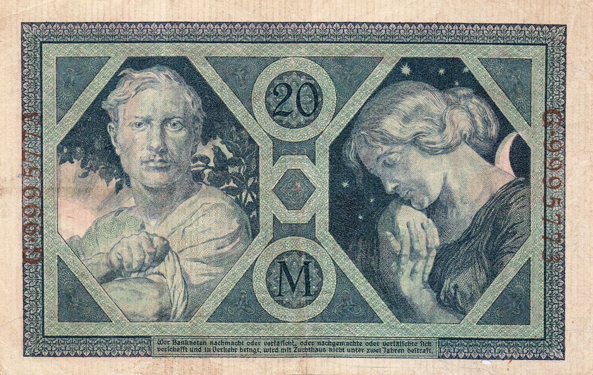 Кайзеровская Германия. 20 марок 4. November 1915.
