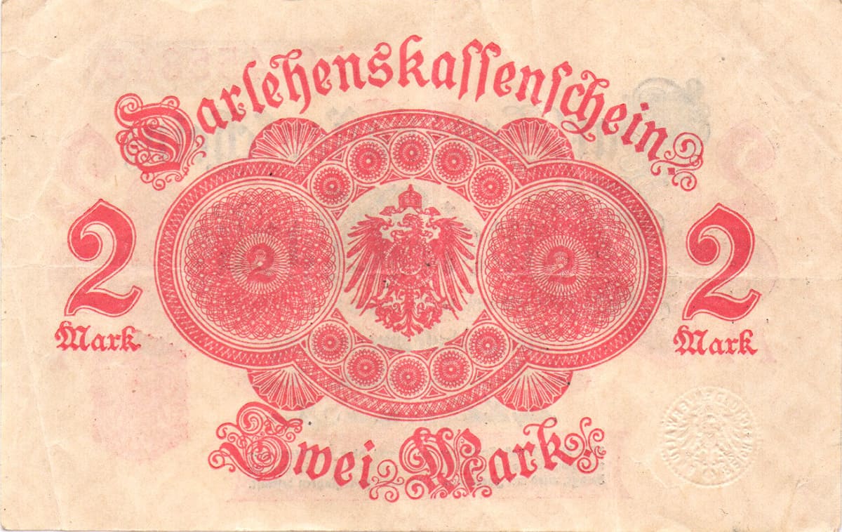 Кайзеровская Германия. 2 марка 12. August 1914.