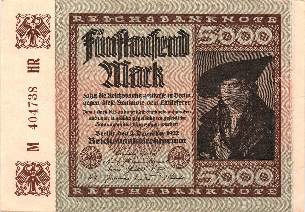 Германия. 5000 марок 1922