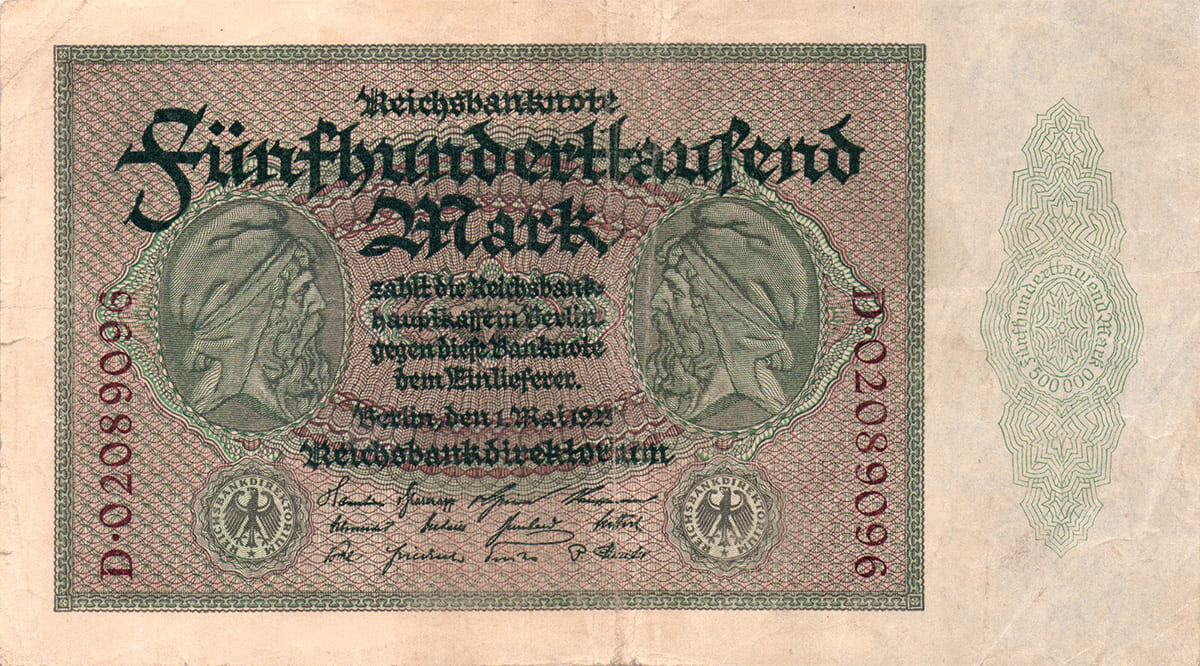 500 000 марок Веймарской Республики 1923