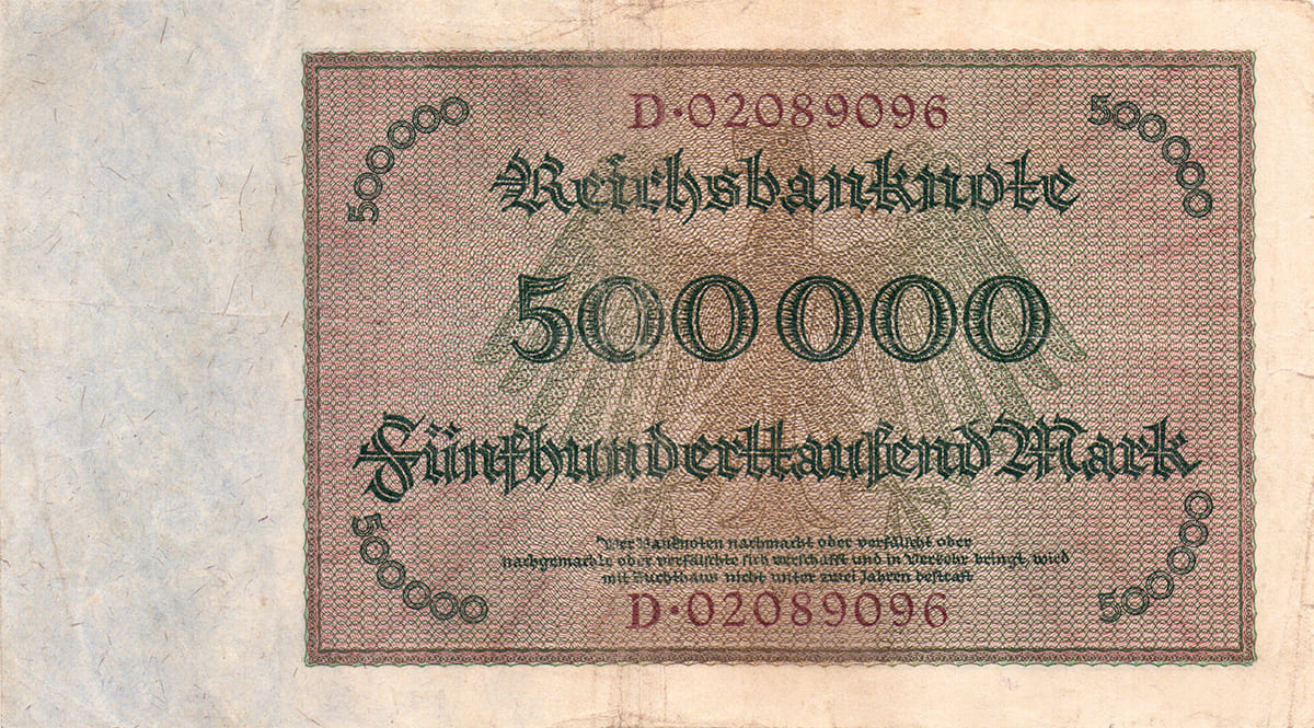 500 000 марок Веймарской Республики 1923