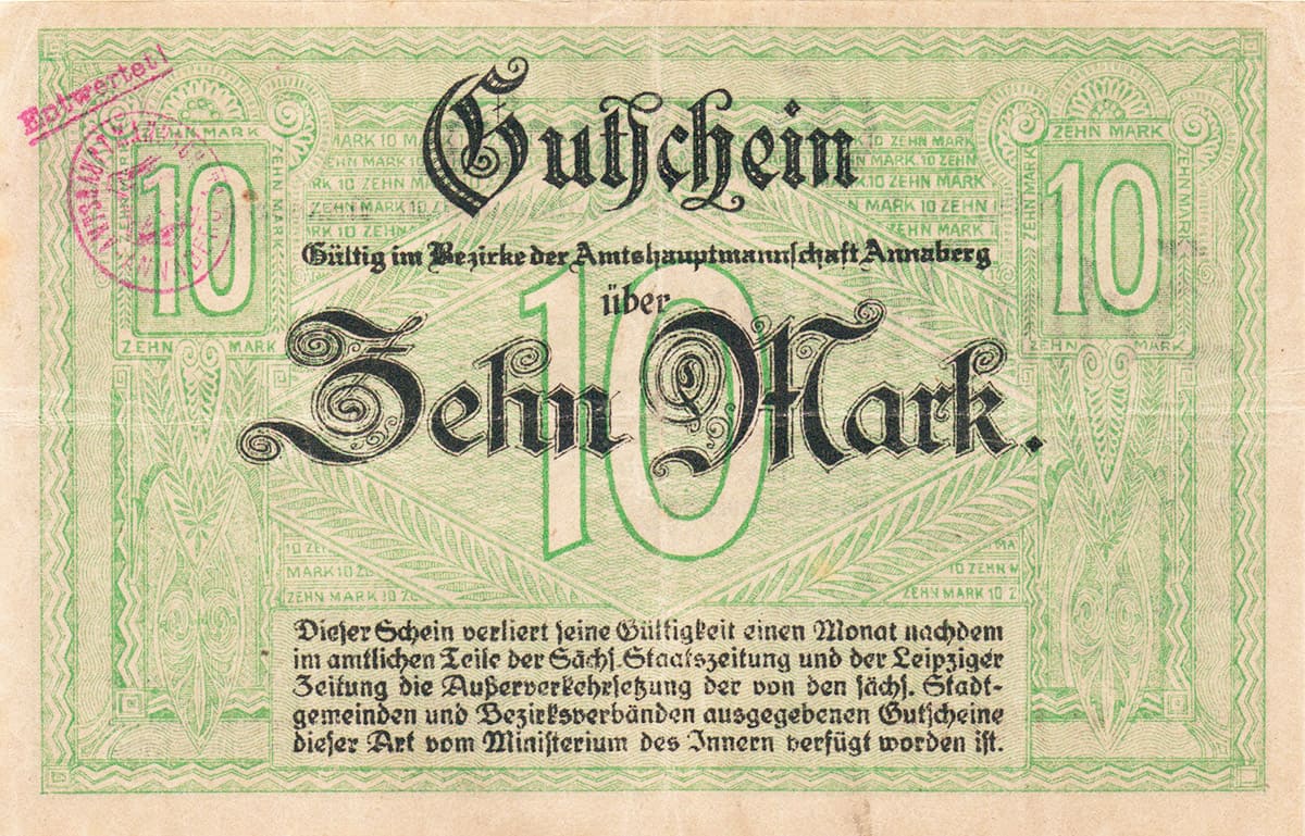 10 марок 1918 Stadt Annaberg