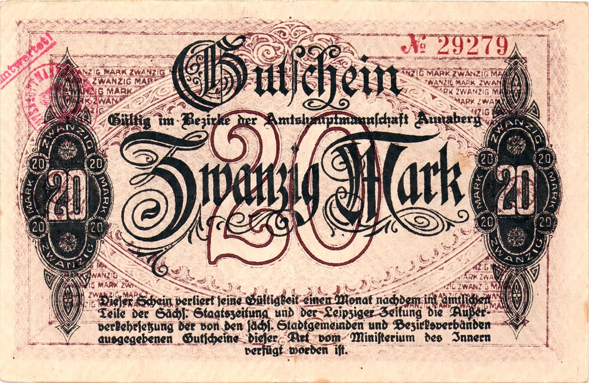 20 марок 1918 Stadt Annaberg