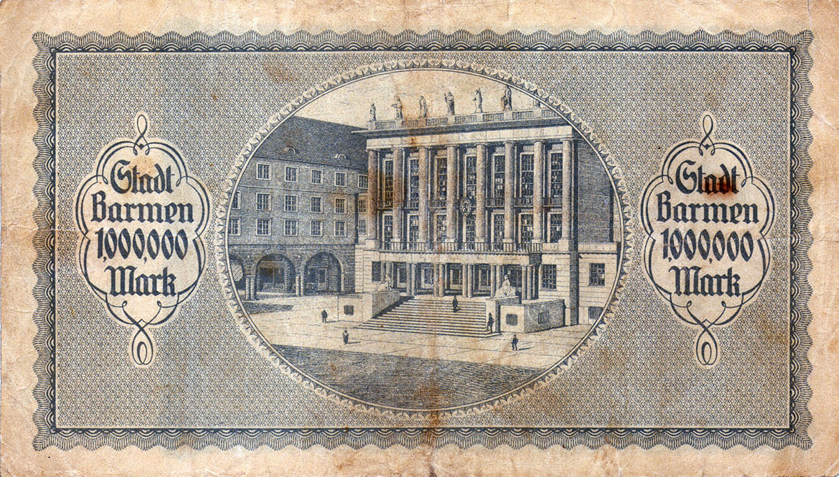 1 000 000 марок 1923 Stadt Barmen