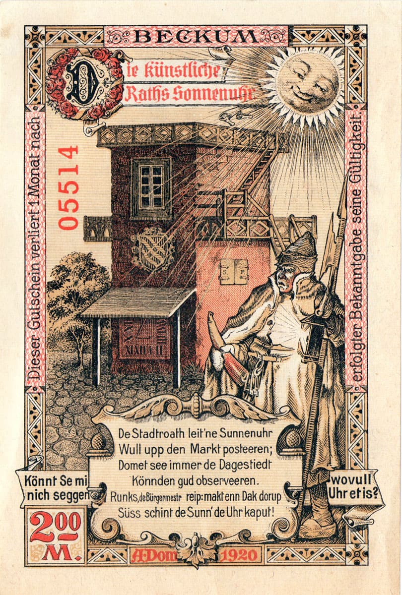 2 марки 1920 Stadtkasse Beckum