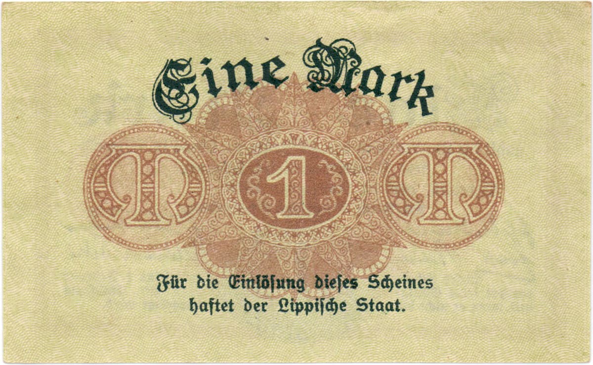 1 марка 1918 Stadt Detmold