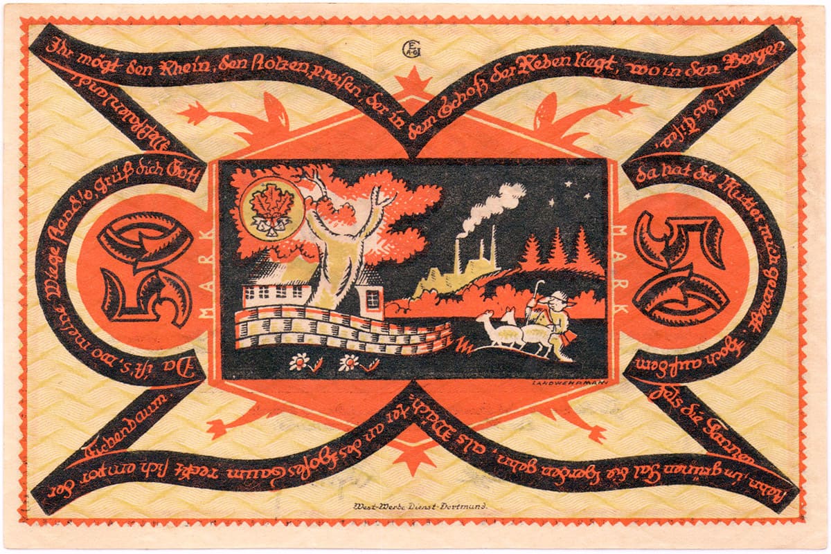 50 марок 1922 Kassen Dortmund und Hörde