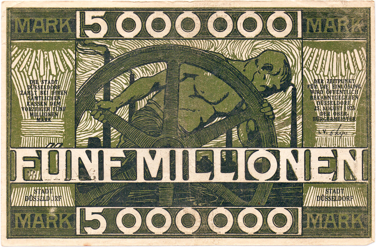5 000 000 марок 1923 Stadt Düsseldorf  