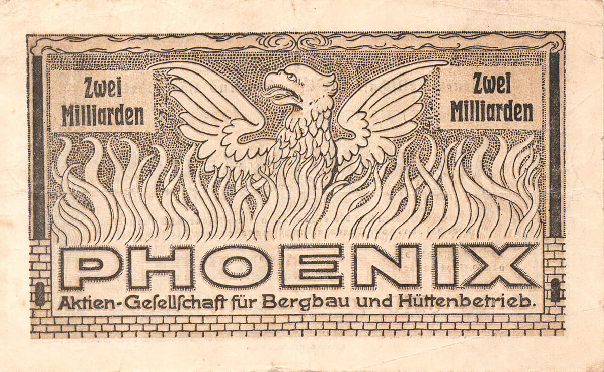 2 000 000 000 марок 1923 Aktien-Gesellschaft für Bergbau und Hüttenbetrieb