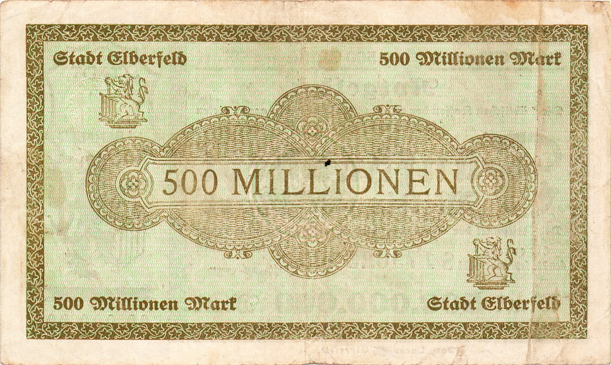 500 000 000 марок 1923 Stadt Elberfeld