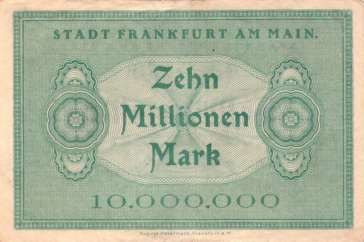 10 000 000 марк 1923 Stadt Frankfurt Am Main