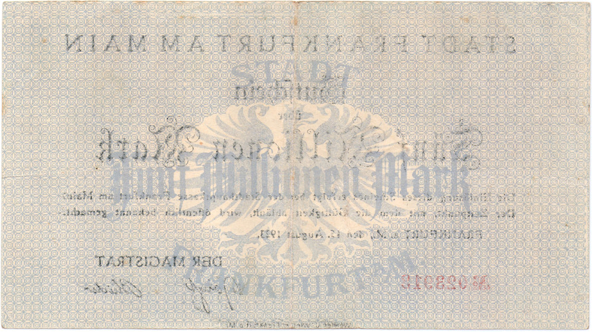 5 000 000 марок 1923 Stadt Frankfurt am Main