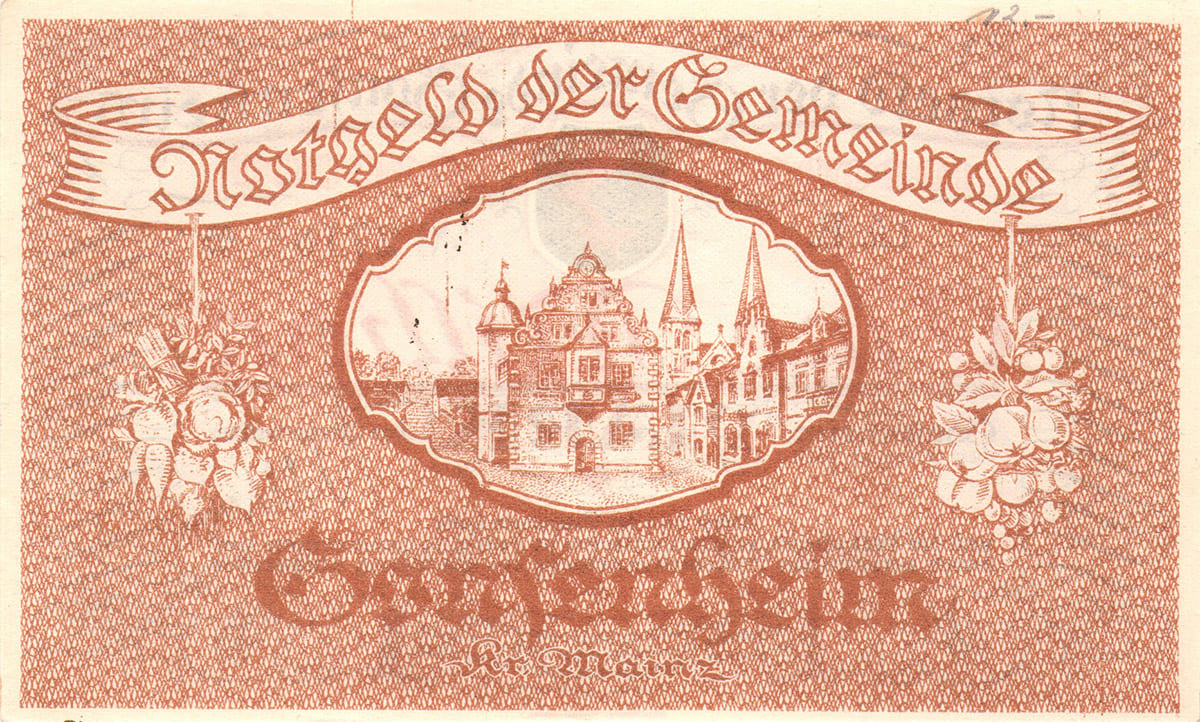 1 000 000 марок 1923 Notgeld der Gemeinde Gonsenheim