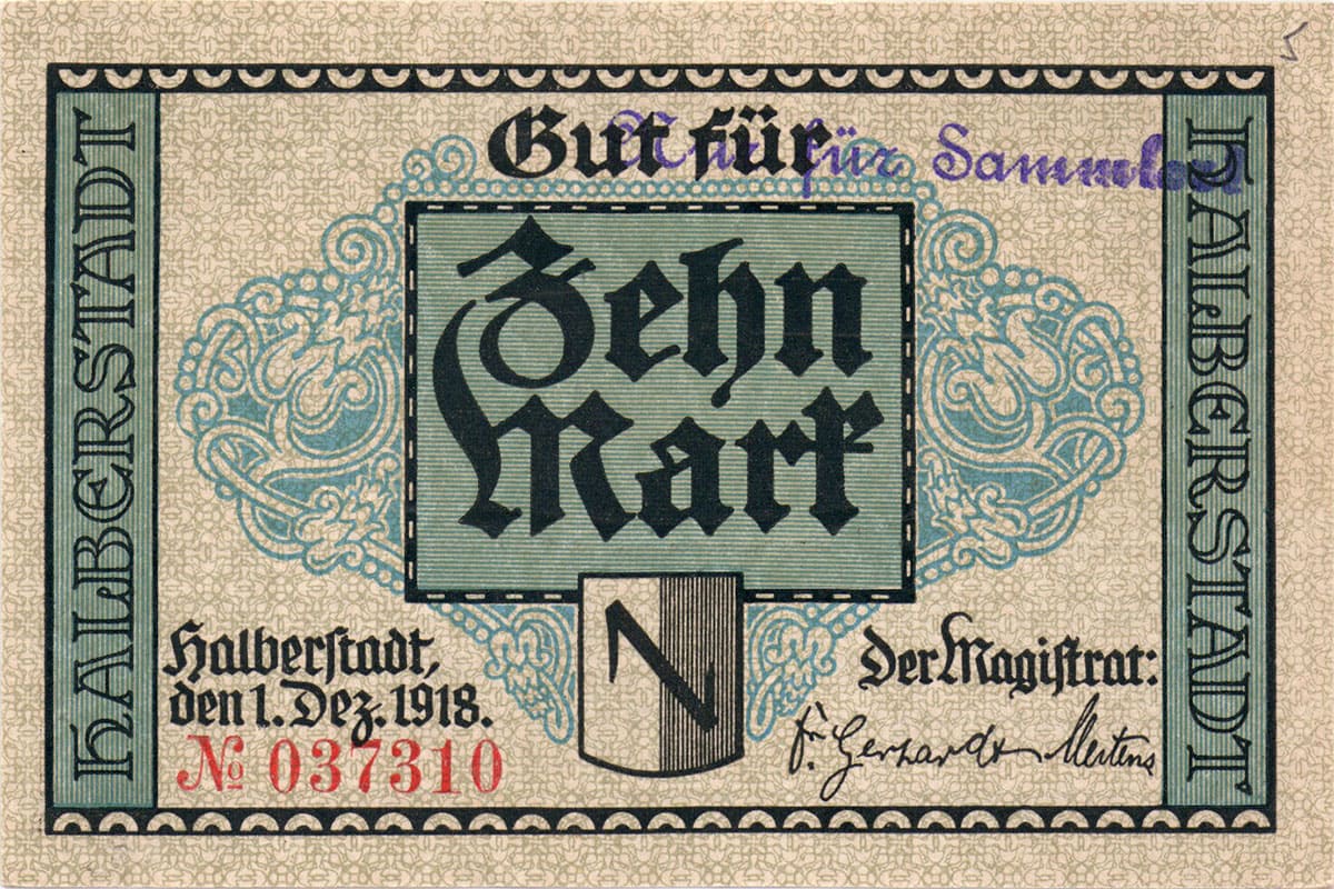 10 марок 1918 Stadt Halberstadt