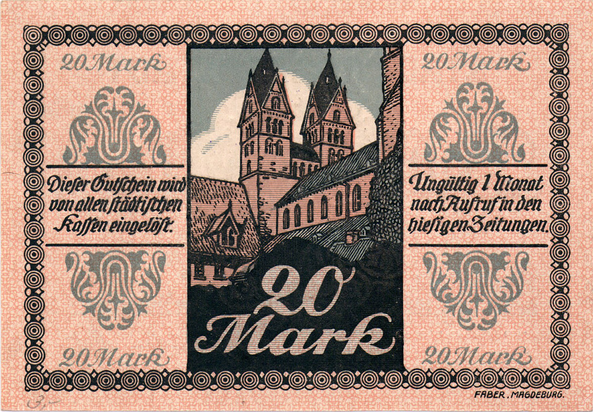20 марок 1918 Stadt Halberstadt