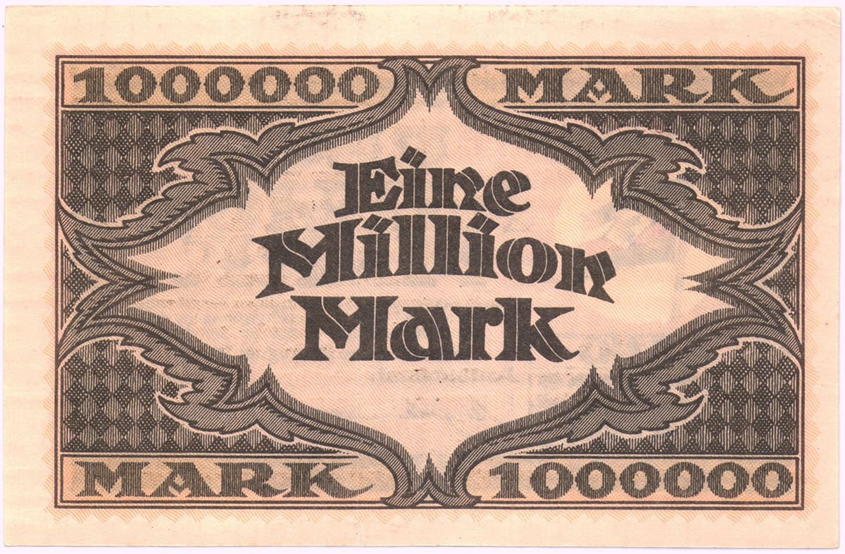 1 000 000 марок 1923 Hugo Stinnes Linien Hamburg
