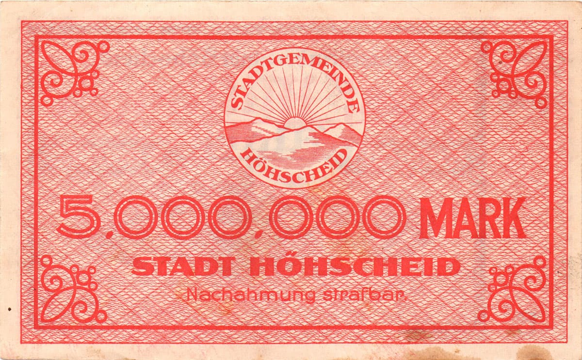 5 000 000 марок 1923 Stadt Herscheid