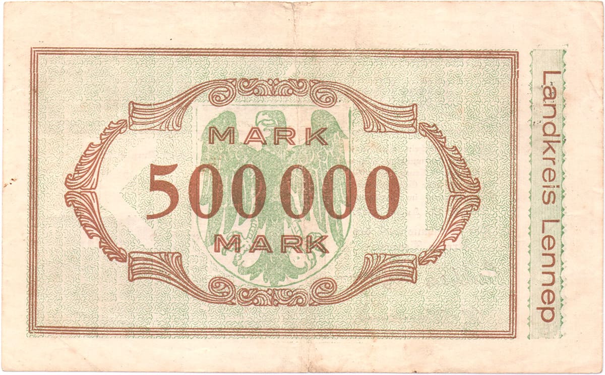 500 000 марок 1923 Landkreis Lennep