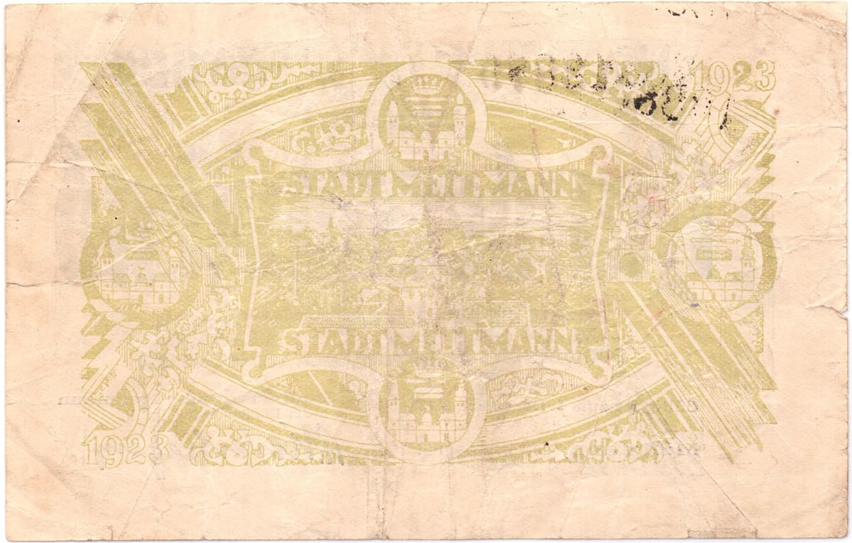 100 000 марок 1923 Stadt Mettmann