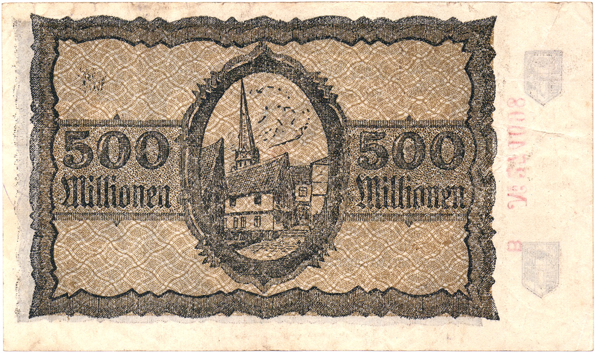 500 000 000 марок 1923 Stadt Mülheim an der Ruhr