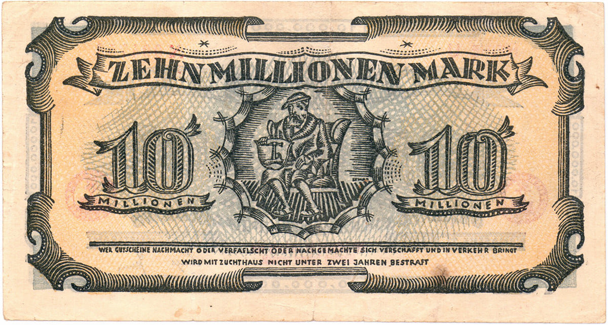 10 000 000 марок 1923 Stadtgemeinde Pirmasens
