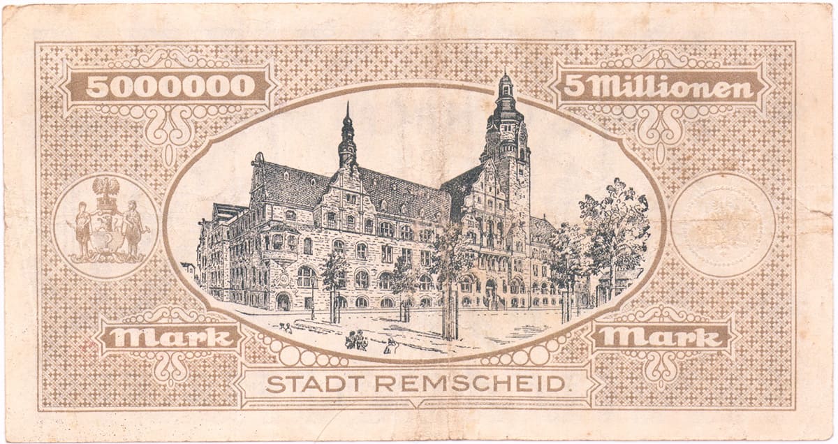 5 000 000 марок 1923 Stadt Remscheid