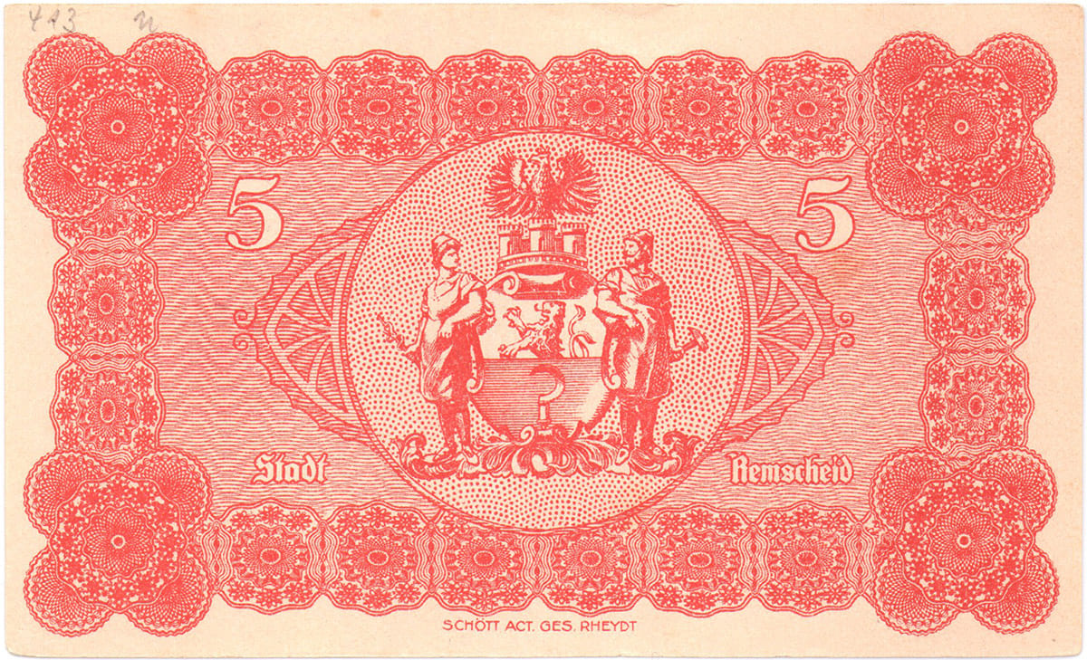 5 марок 1918 Stadt Remscheid