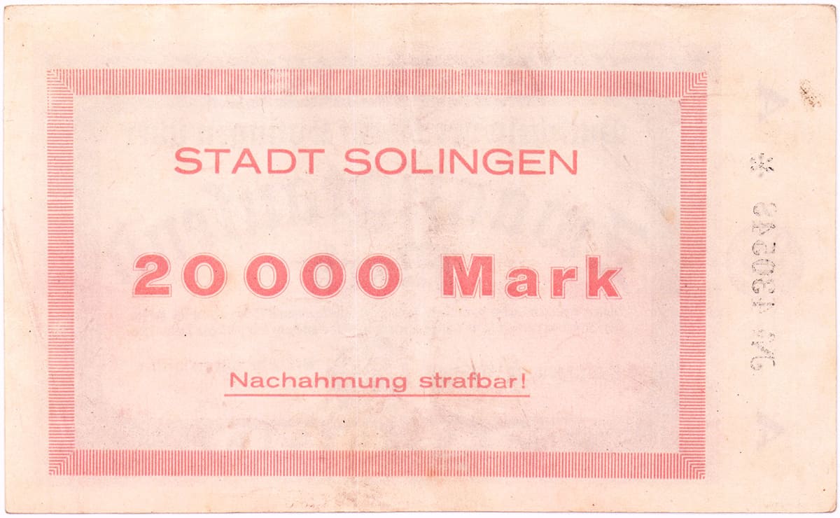 20 000 марок 1923 Stadt Solingen