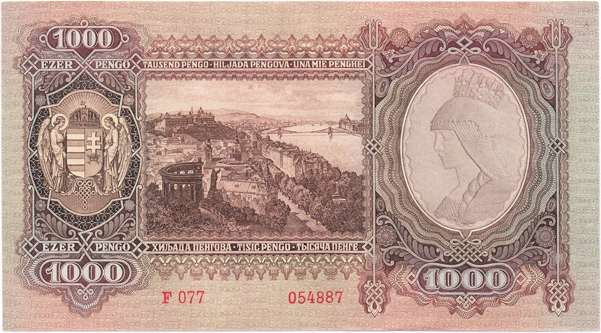 1000 пенгё Венгрии 1943