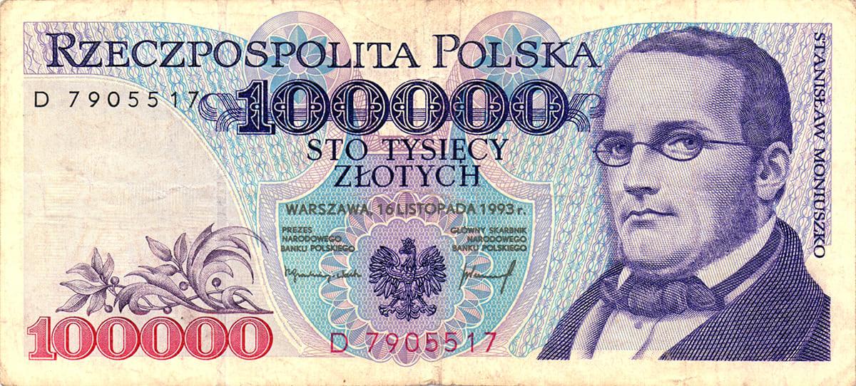 100 000 польских злотых 1993