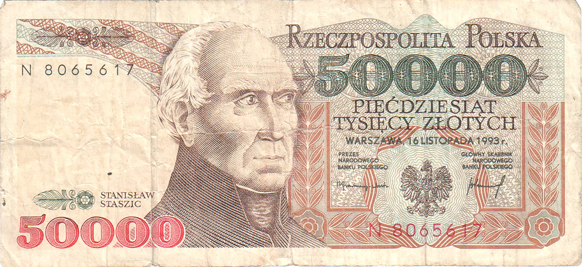 50 000 польских злотых 1993