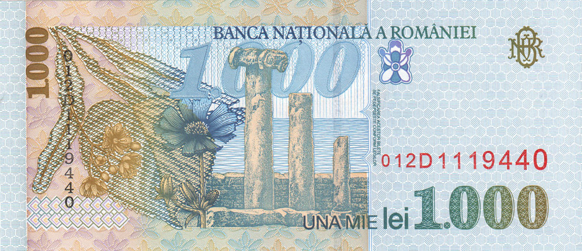 1000 лей Румынии 1998