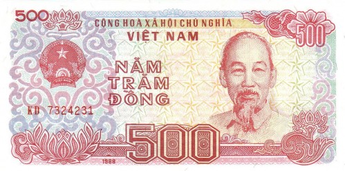500 донг Вьетнама 1988 500 донг Вьетнама 1988