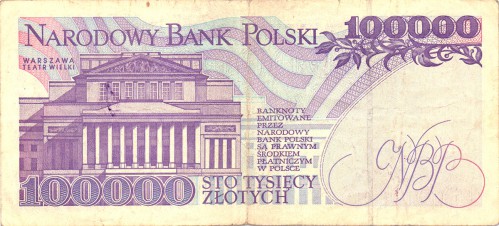 100 000 польских злотых 1993 100 000 польских злотых 1993
