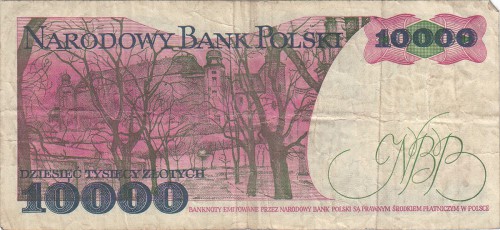 10 000 польских злотых 1988 10 000 польских злотых 1988