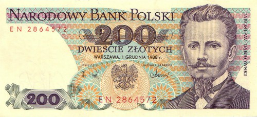 200 польских злотых 1988 200 польских злотых 1988