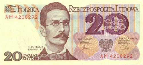 20 польских злотых 1982 20 польских злотых 1982