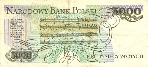 5000 польских злотых 1988 5000 польских злотых 1988