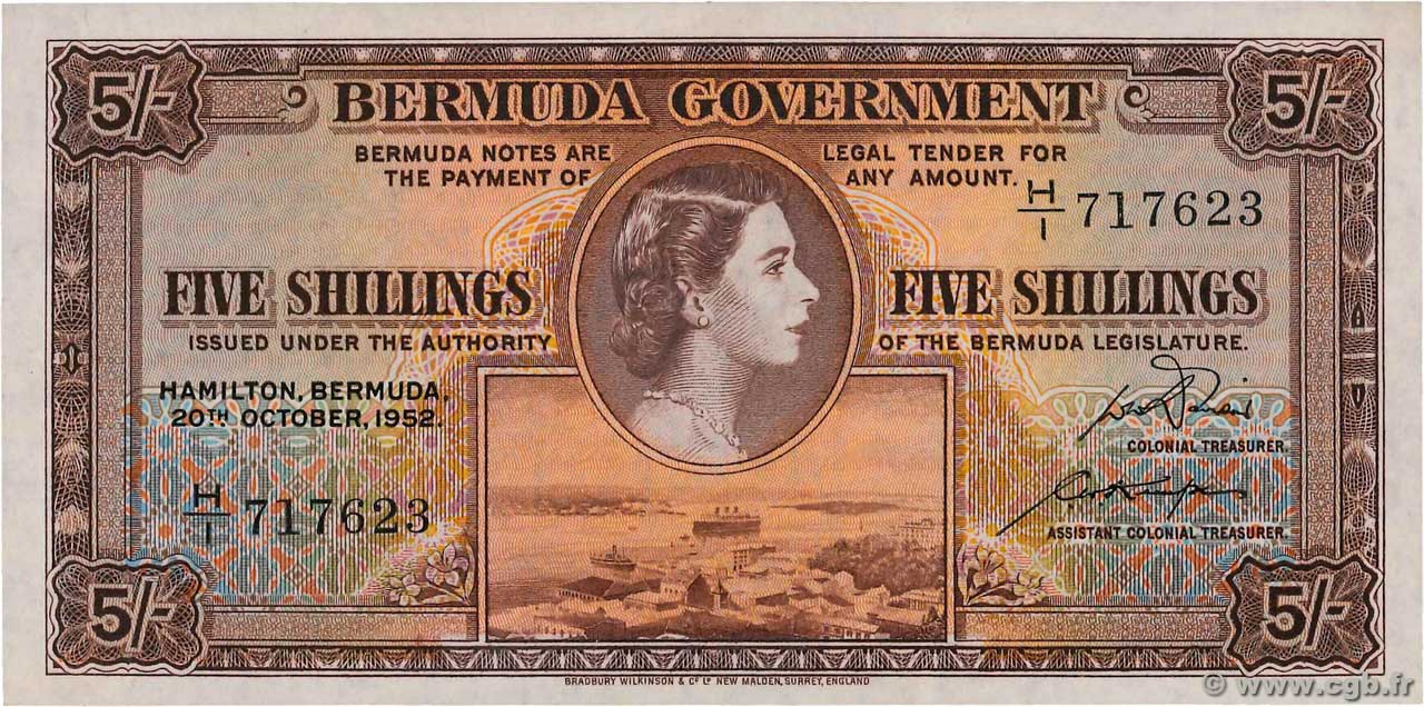 Бермудские острова 5 шиллингов 1952
