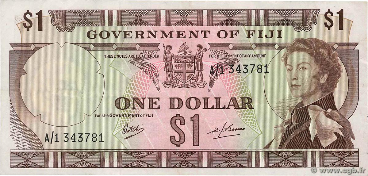Фиджи 1 доллар 1969